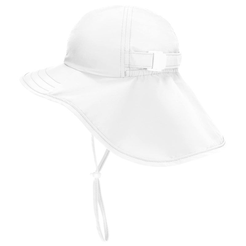 Zelda Matilda Baby and Toddler Sun Hat - UPF 50+ Kids Boy & Girl Summer Swim Pool & Beach Hat White - Image 2